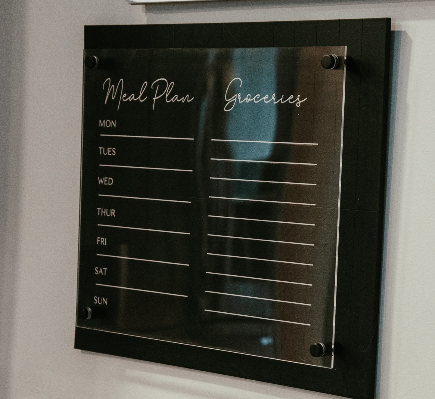 Acrylic Meal and Grocery Planner