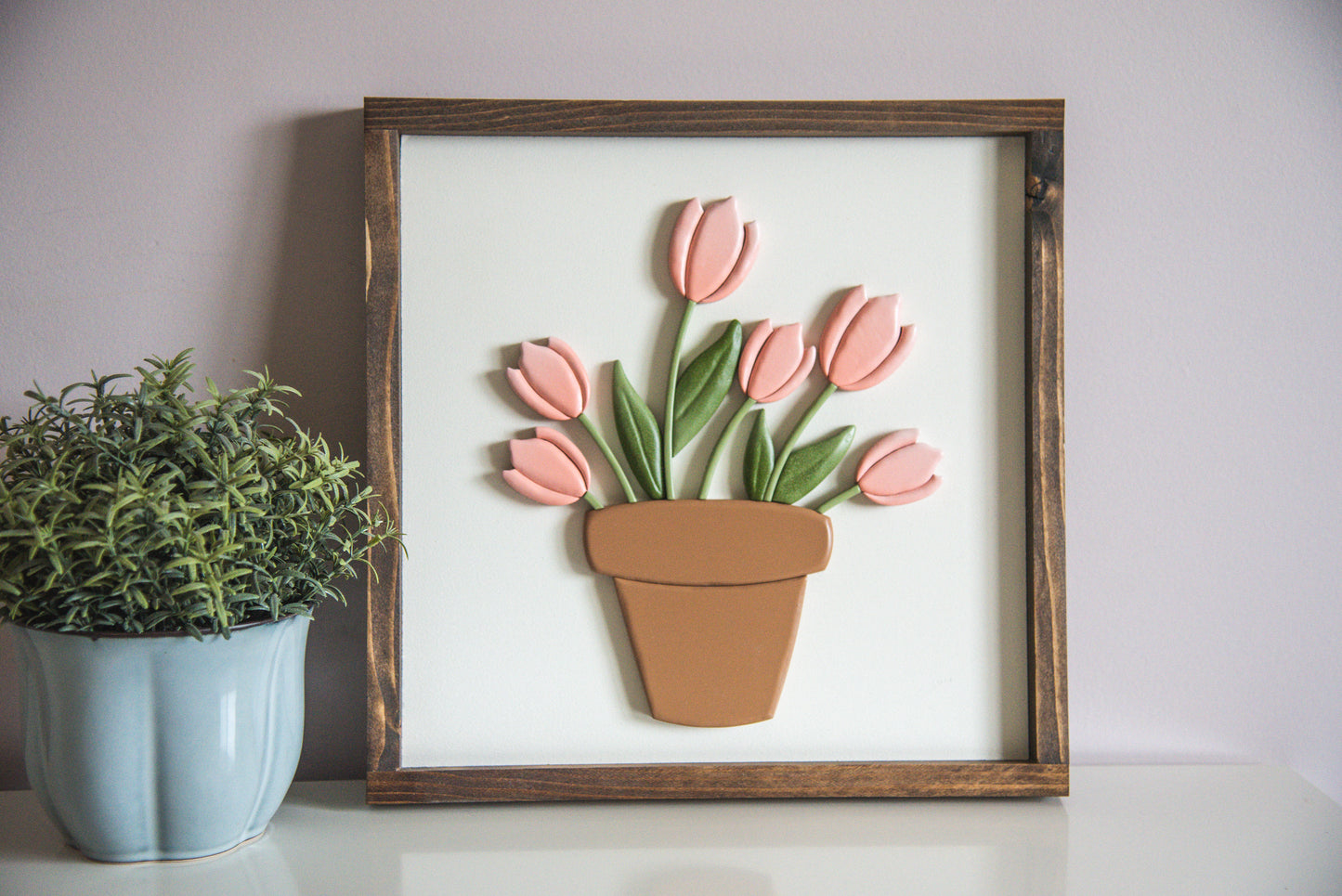 Spring Tulips 3D Wooden Sign