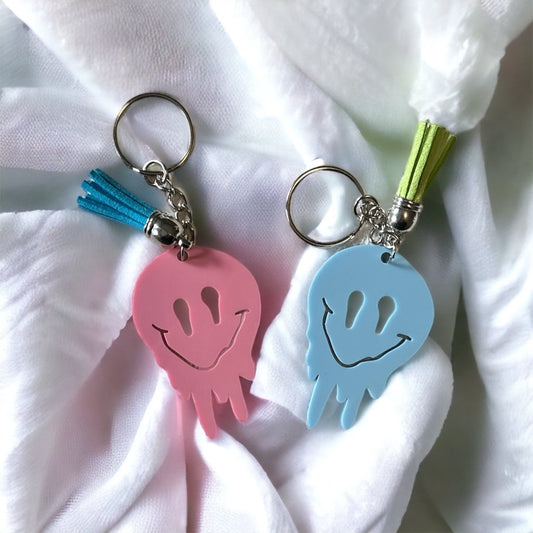 Melting Smiley Keychain